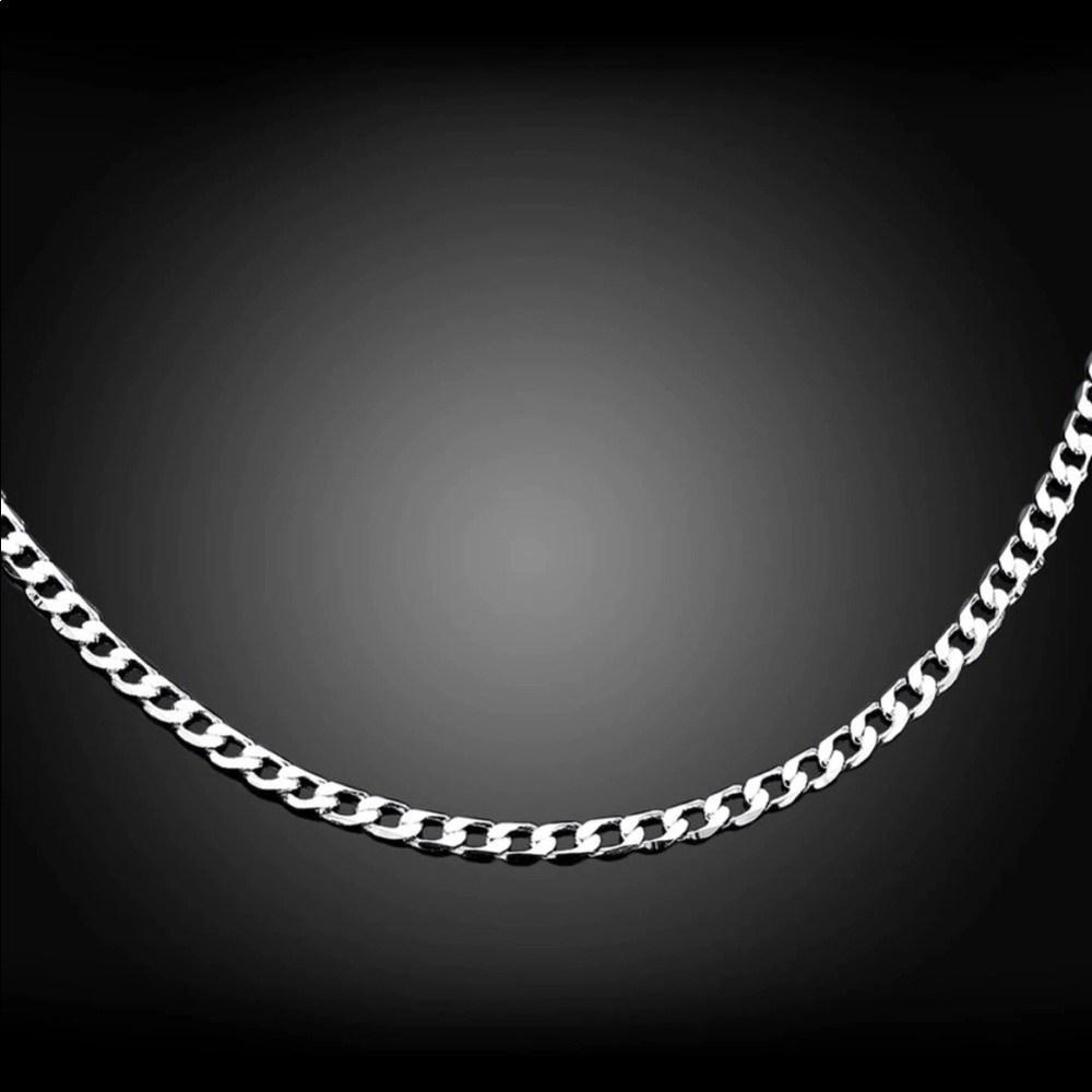 925 Silver Necklace Solid 2MM - Picture 3 of 4